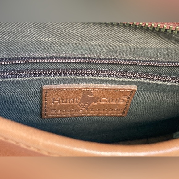 Classic Caramel Leather Crossbody Bag by Hunt Club - Picture 10 of 13